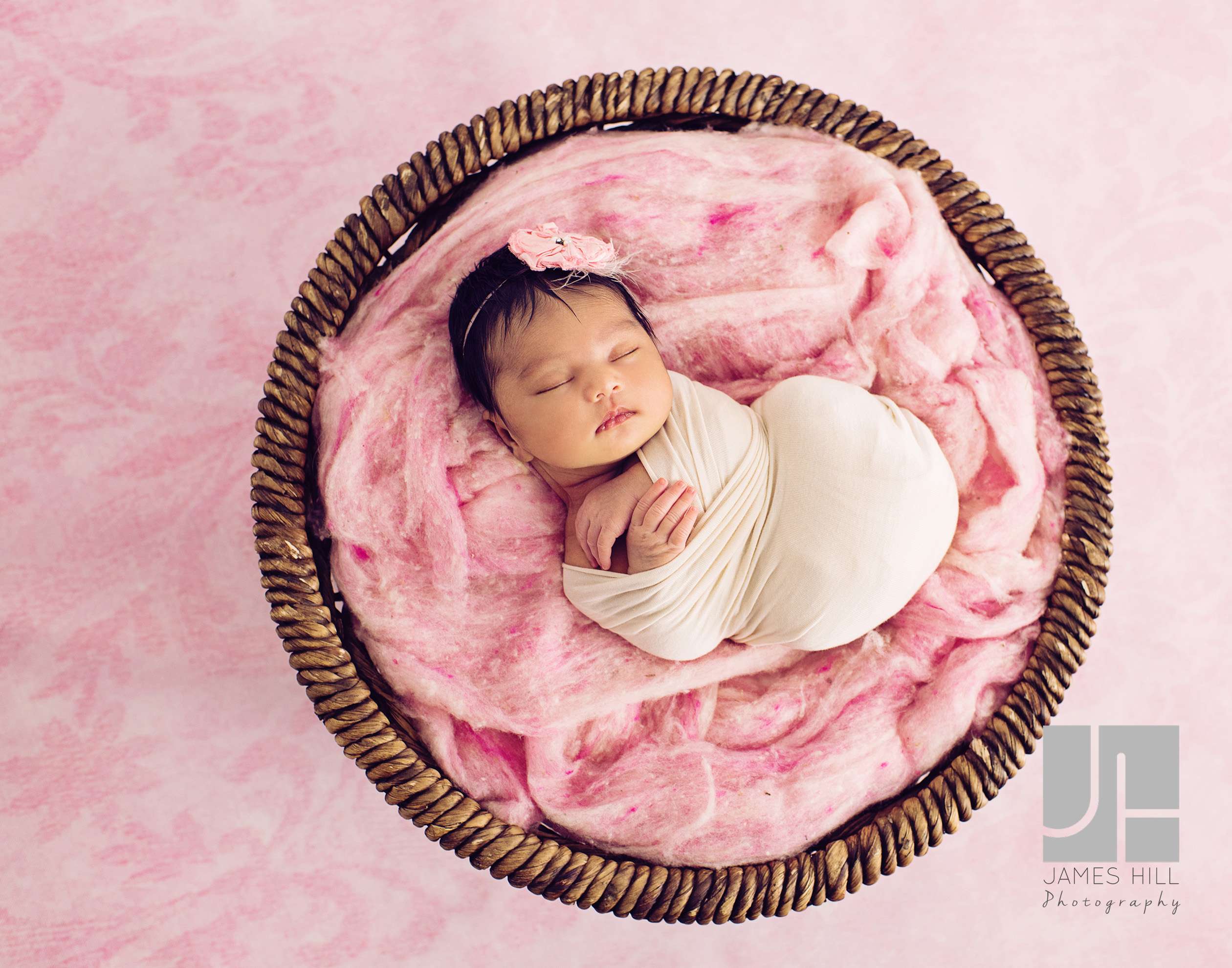 The pink in this portrait is perfect for this little princess.