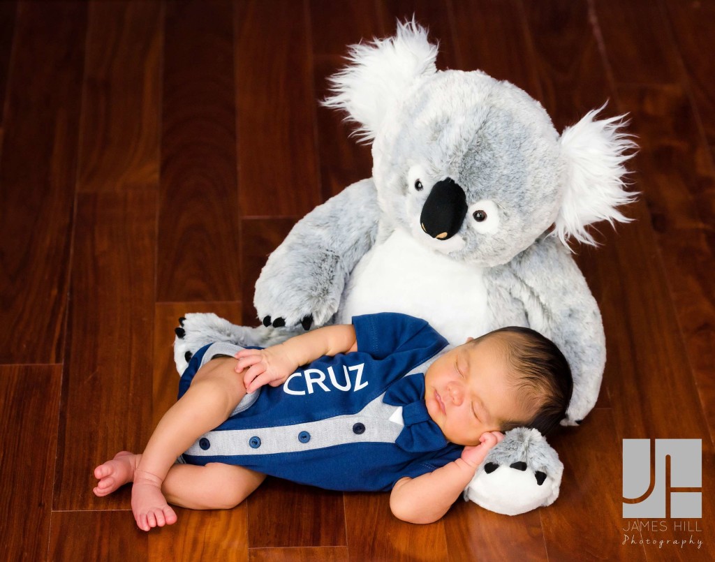 A baby and his koala