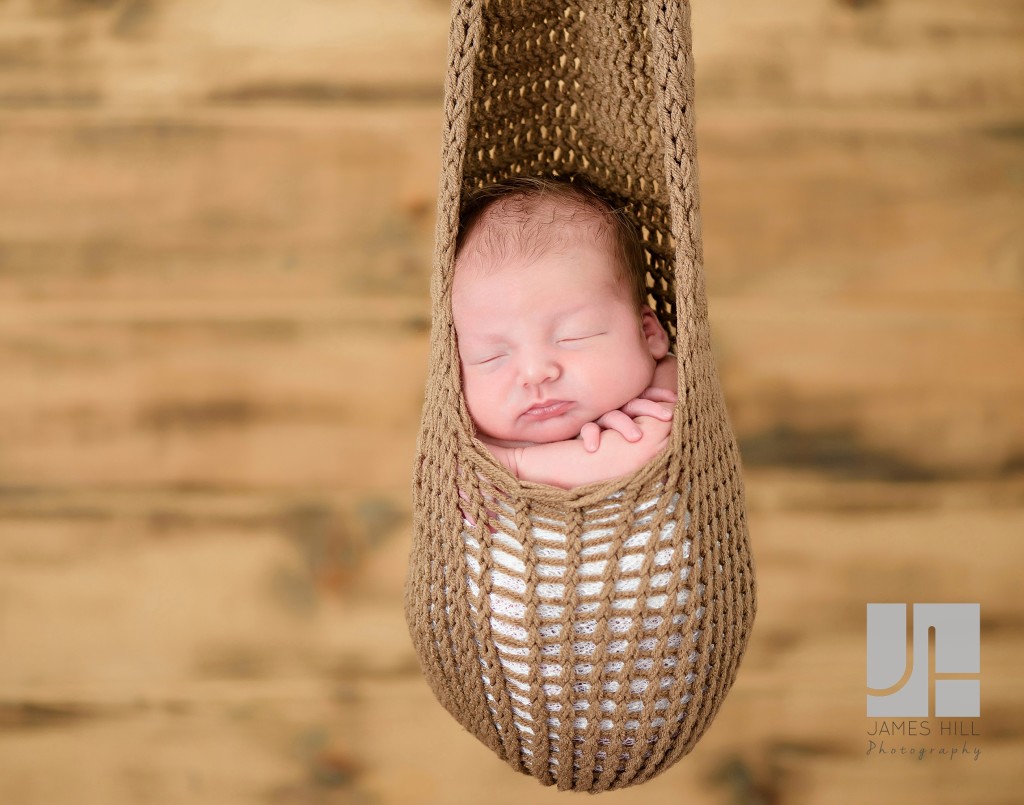Hanging sack Newborn Portrait