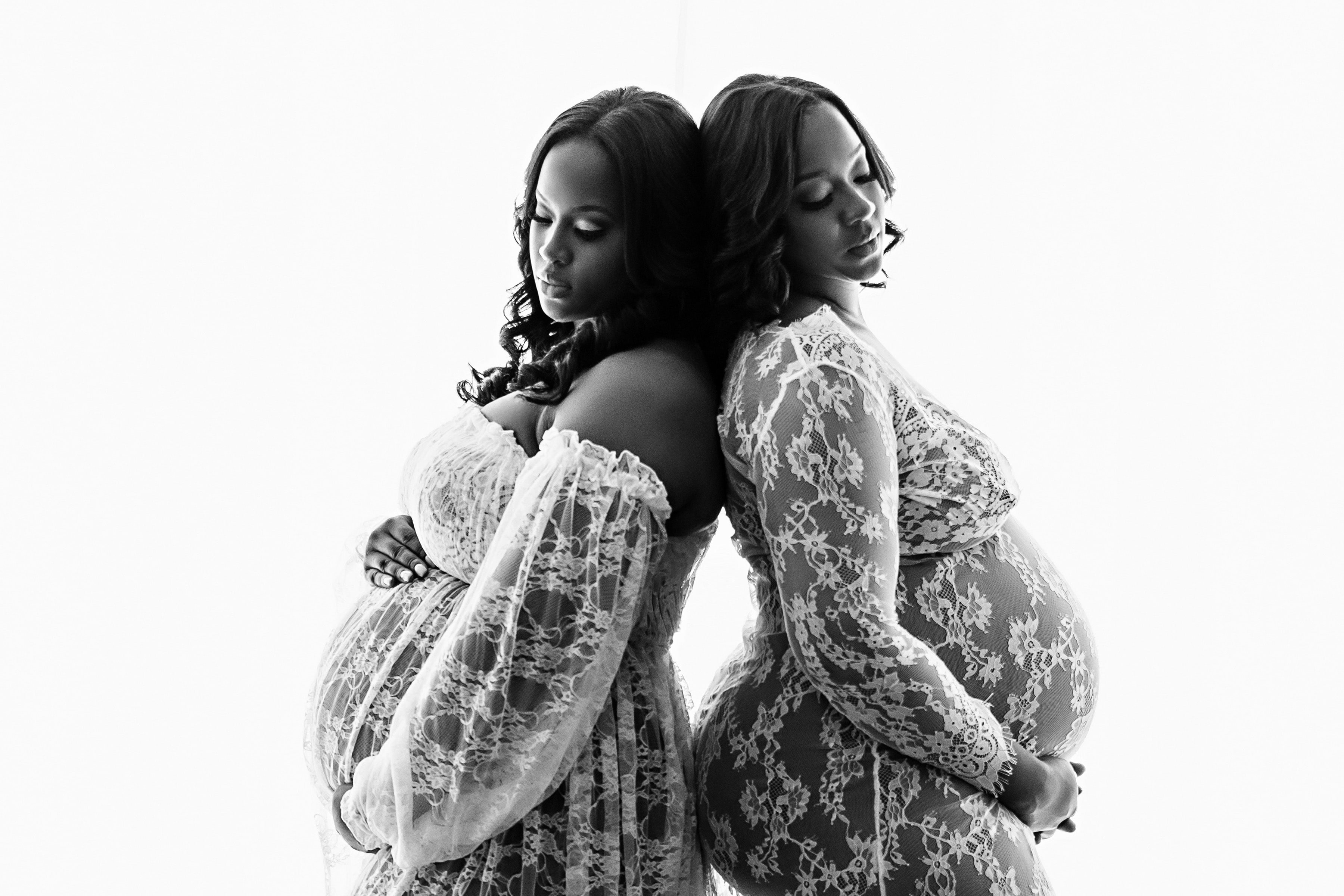 Brittany and Whitney Fraternal Twins Maternity Photo Shoot