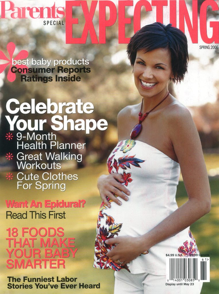 Michelle Hill on the Cover of Parents Expecting Spring 2006